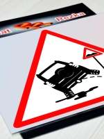 Наклейка - Полный привод Знак - Езжу гам где