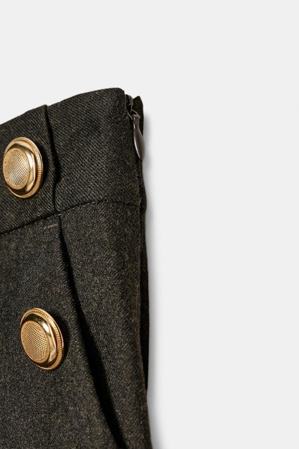 ZARA БРЮКИ-КЮЛОТЫ С ПУГОВИЦАМИ, КОРИЧНЕВЫЙ