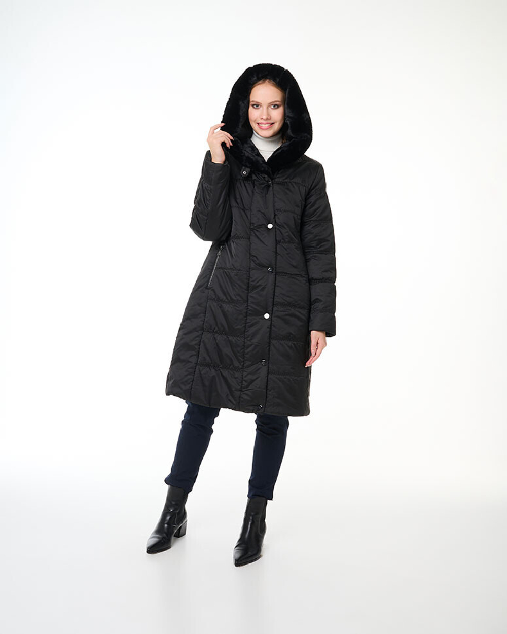 Пальто женское 4407-302/FUR-FW22 Dixi Coat