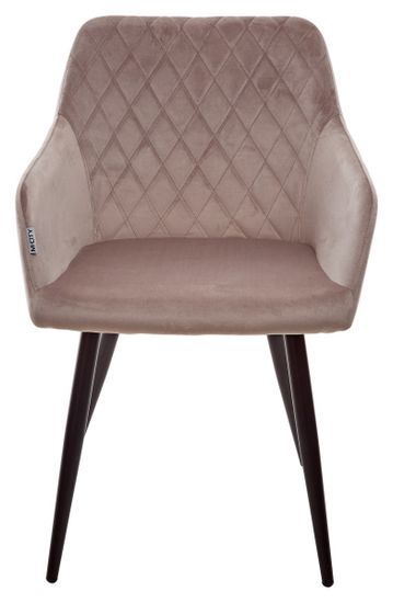 Стул-кресло BRANDY серый, велюр G062-14