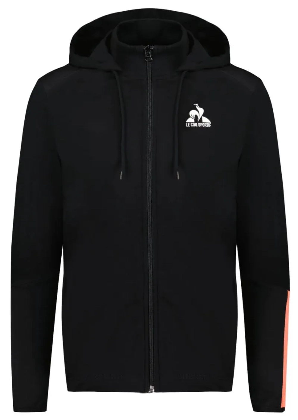 Куртка теннисная Le Coq Sportif Training SP Full Zip Hoody N°2 M - black/orange perf