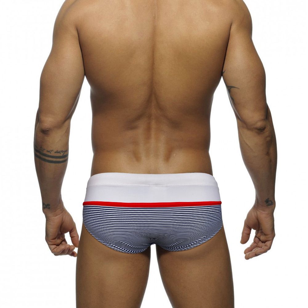 Мужские плавки белые в синюю полоску Romeo Rossi 6625-1 Мужские плавки белые в синюю полоску Romeo Rossi 6625-1