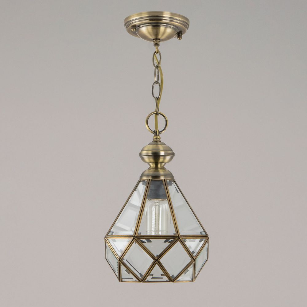 Citilux Витра-1 CL442110 Подвесной светильник витражный Бронза