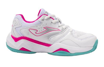 Детские теннисные кроссовки Joma Master 1000 Junior 2504 Clay - white/fuchsia