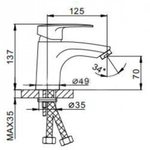 Смеситель для раковины, Frap, корот изл, с картриджем, хром, F10701-B