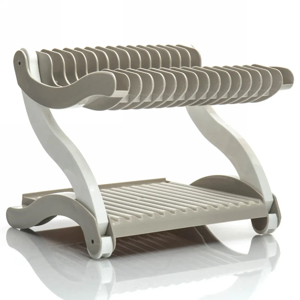 Сушилка для посуды двухъярусная 32*29*8см