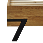 Кровать 180х200 Флеверс, двуспальная, деревянная, на ножках в стиле лофт, из дуба