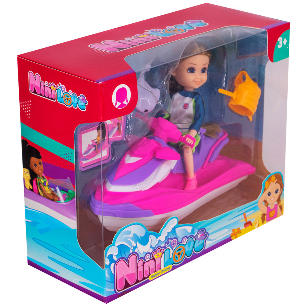 Кукла малышка 55874 на катере в кор.