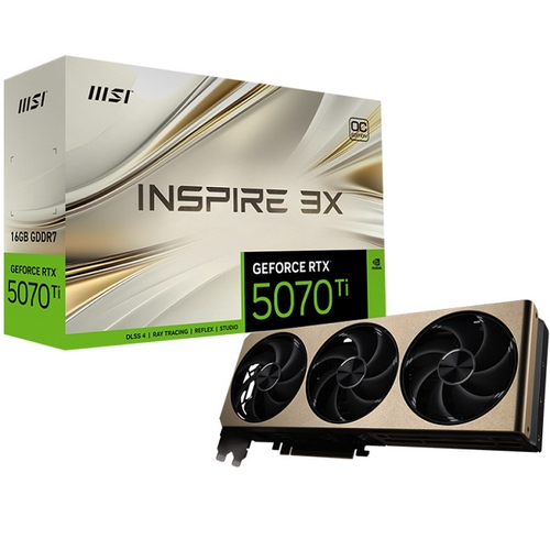 Видеокарта MSI GeForce RTX 5070 Ti INSPIRE 3X OC PLUS 16GB (G507T-16I3CP)