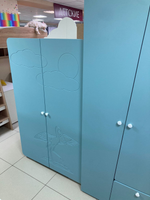 Шкаф 2-х дверный 1000 МДФ белый/ниагара Кнопка