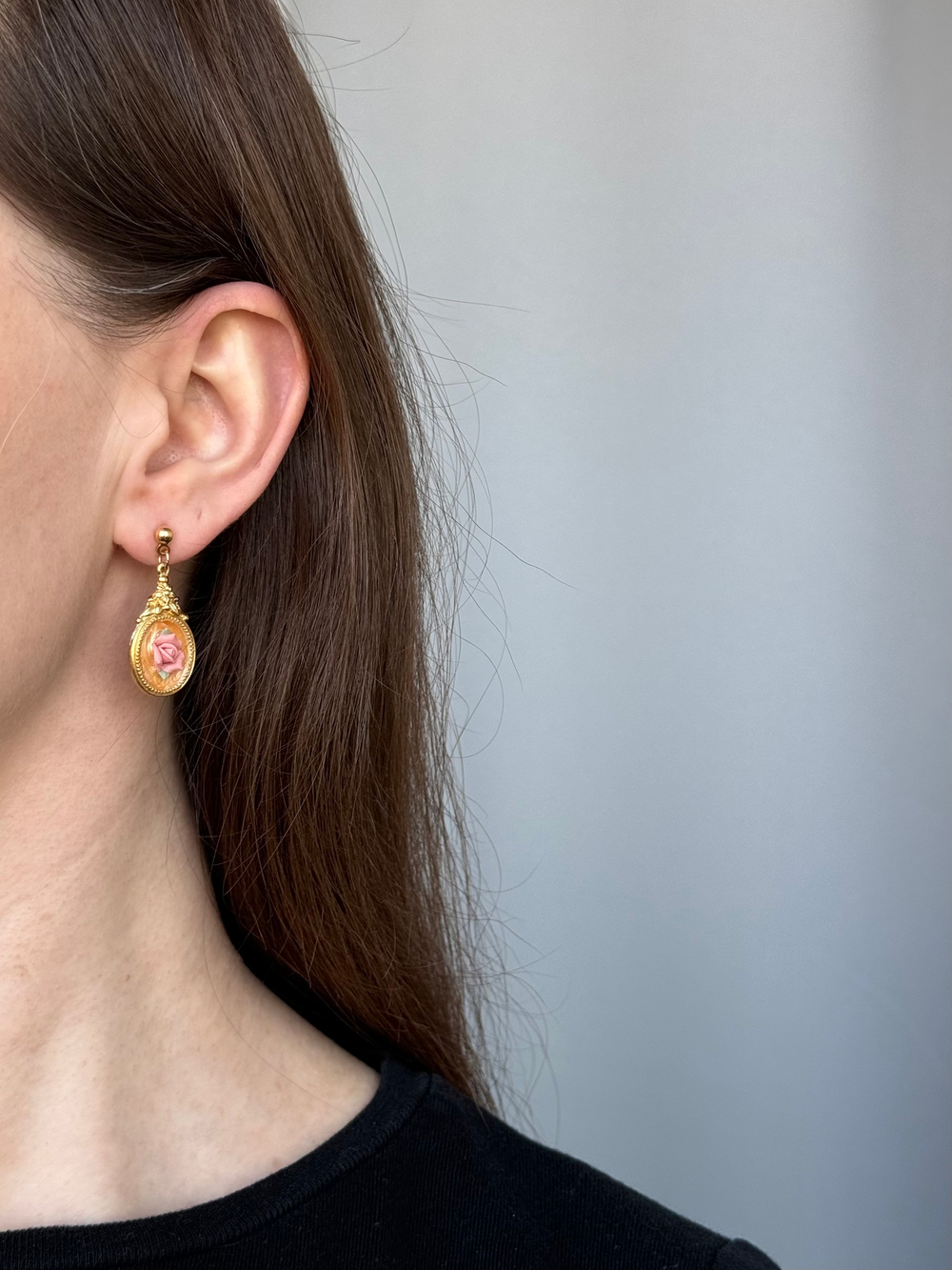 Серьги с розами Avon