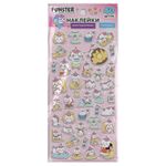 Наклейки гелевые "Зверяшки-обаяшки", 17,5х9 см, ассорти 12 видов, FUNSTER (ФАНСТЕР), 666085