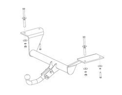 Фаркоп AvtoS HN 01 Honda CR-V 1997-2002(паспорт и сертификат в комплекте)(без электрики)