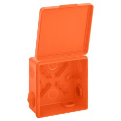 Распаячная коробка ЭРА KOR-100-100-50-8g-OR-FR огнестойкая 100х100х50мм оранжевая с гермовводами 8 вх. IP54