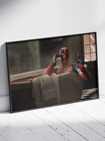 Постер плакат Дэдпул Отдыхает В Ванной Deadpool Дэдпул