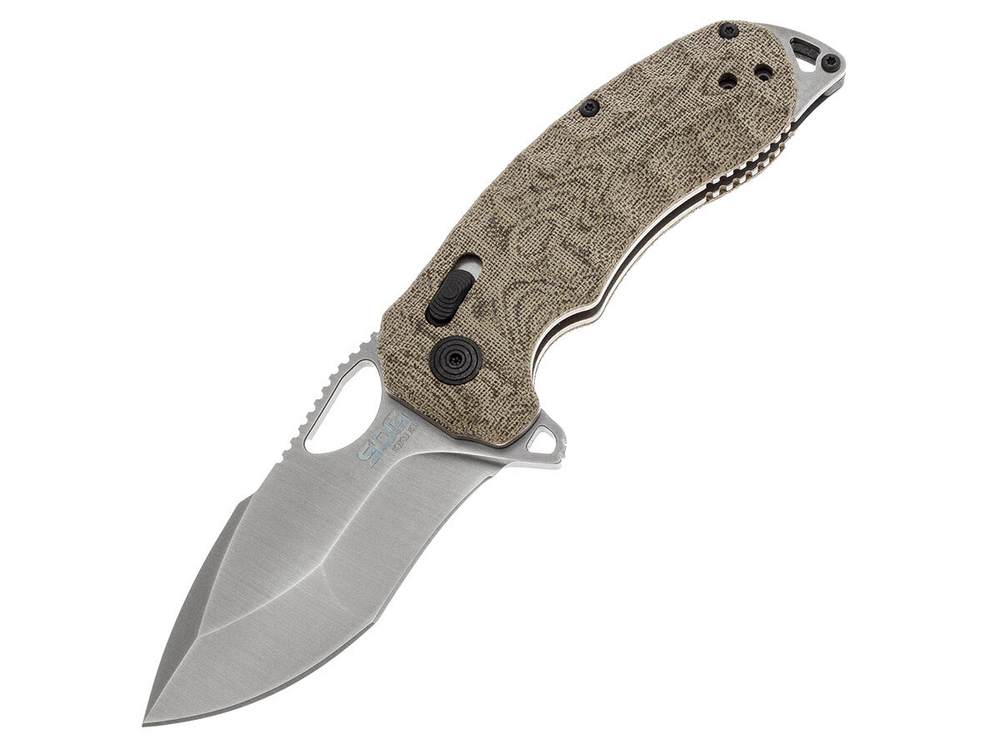 Нож складной SOG Kiku XR Satin, сталь CTS-XHP, рукоять микарта, 147г