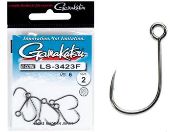 Крючки Gamakatsu LS-3423F NEW LABEL HOOKS BLACK разм. 02 6шт.