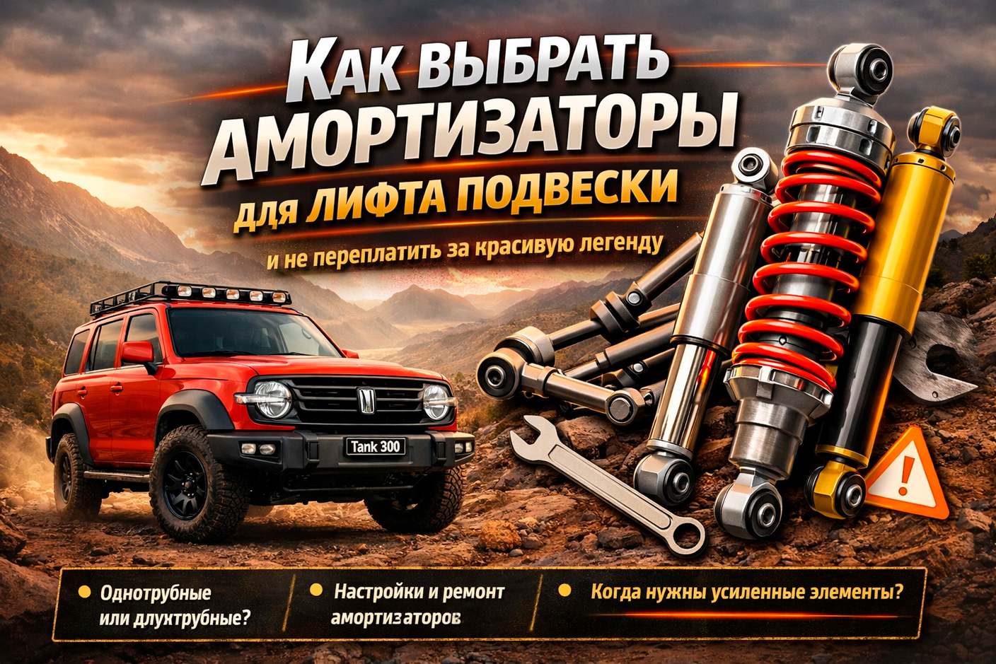 Как выбрать амортизаторы для лифта подвески и не переплатить за красивую легенду