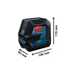 Линейный лазерный нивелир GLL 2-15 G + штатив BOSCH 0601063W01
