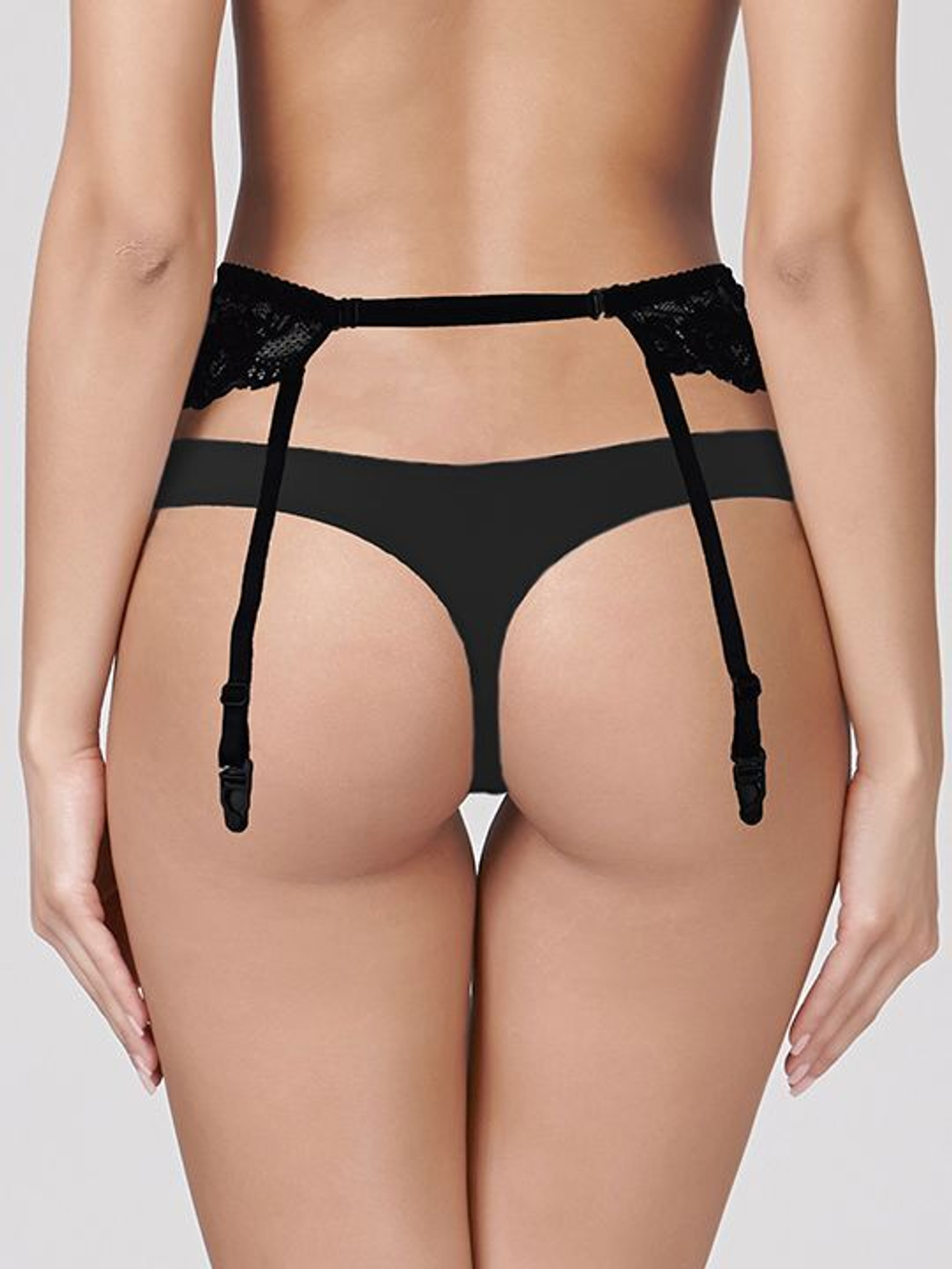 Кружевной пояс для чулок (Размер: S-M-L) (Цвет: черный)