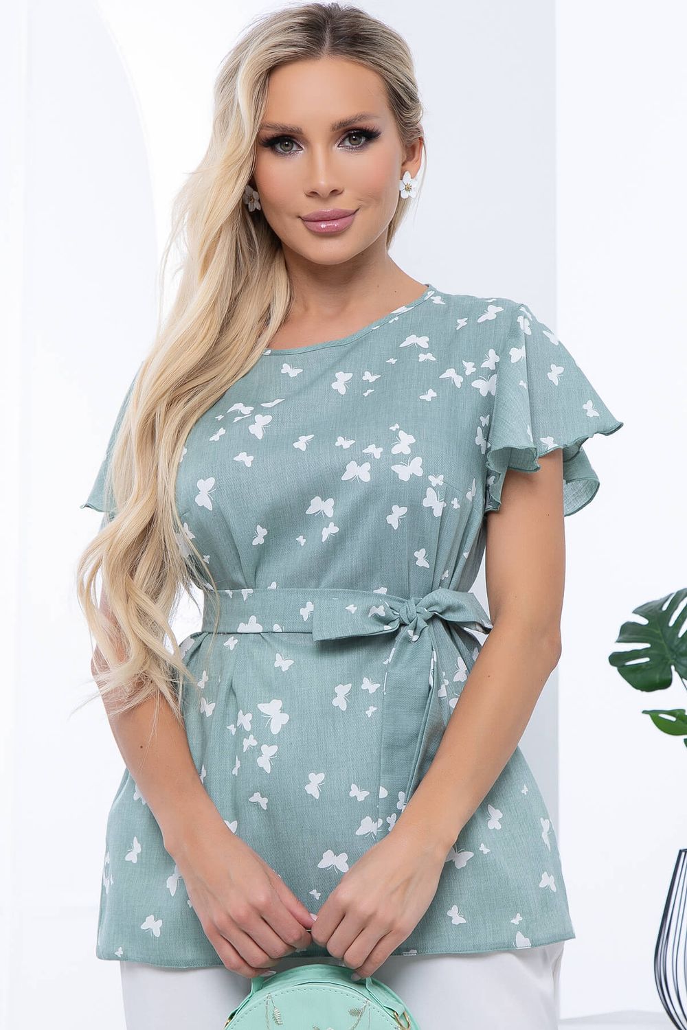 Блуза "Гайана" (мята) Б6778 LT Collection
