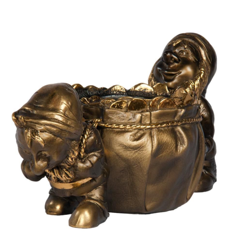 Подставка для украшений Гном - все богатство в дом Бронза
