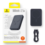 Внешний аккумулятор + Беспроводная зарядка Baseus EnerFill FM11 Ultra-Mini Magnetic C+Qi 10000mAh 22.5W (MagSafe)