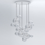 Pendant design lamp   Bolle by Giopato & Coombes (5 lampshades,  Round)