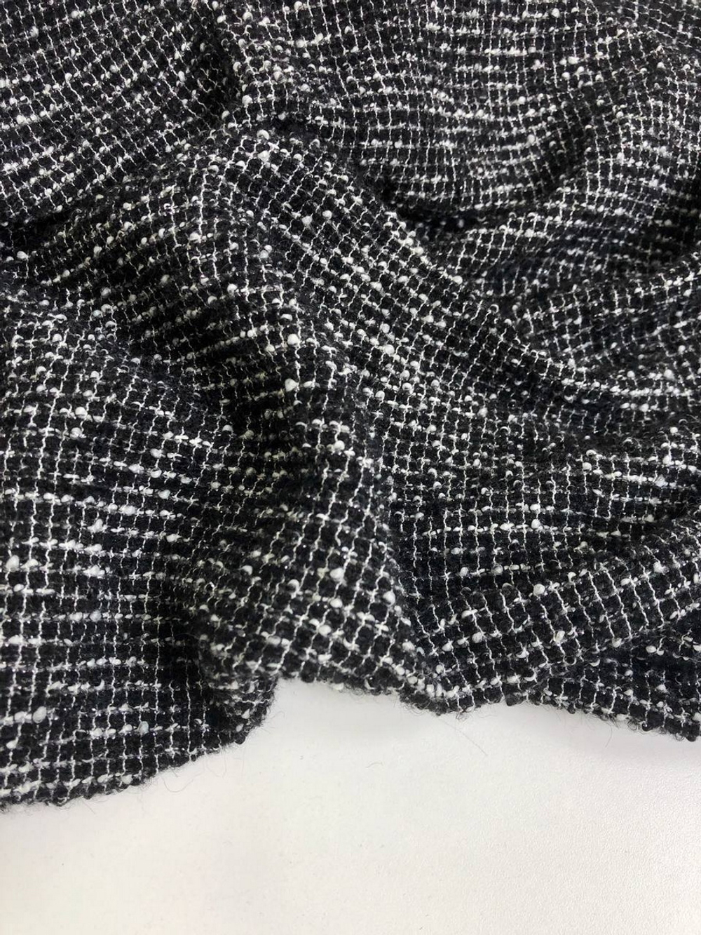 Костюмная шерсть, черный/белый/люрекс AV#066