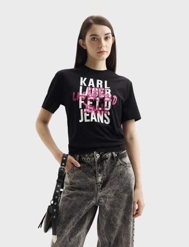 Футболка KARL LAGERFELD JEANS Reg Graffiti Logo