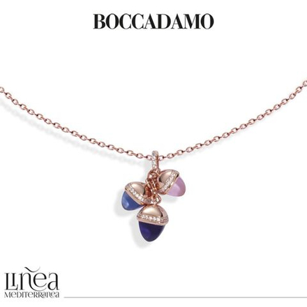 Колье Boccadamo Caleida KGR008RS  R/V/BL/RG с кристаллами Swarovski, покрытием золотом