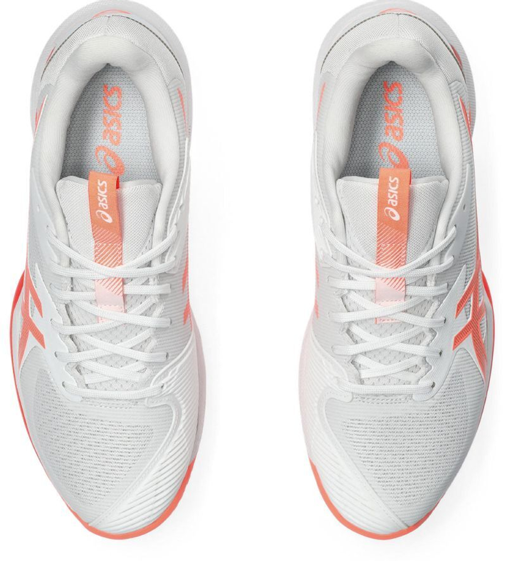 Женские теннисные кроссовки Asics Solution Speed FF 3 - white/sun coral