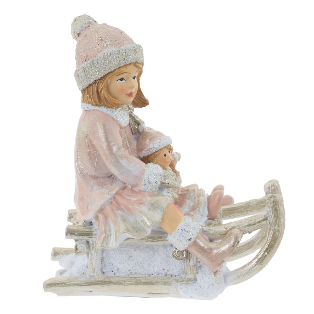 GAEM Фигурка декоративная "Ребёнок на санках", 2 в., L9 W5,5 H10,5 см, 2в.