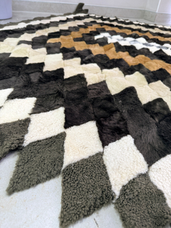 Покрывало меховое ковер из шкуры овчины