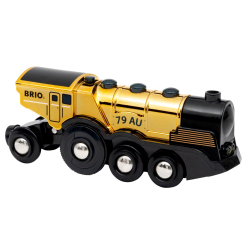 Brio - World Локомотив в металлическом золоте на батарейках 33630