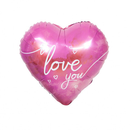 Шар фольга 45см. Сердце i love you. Я тебя люблю