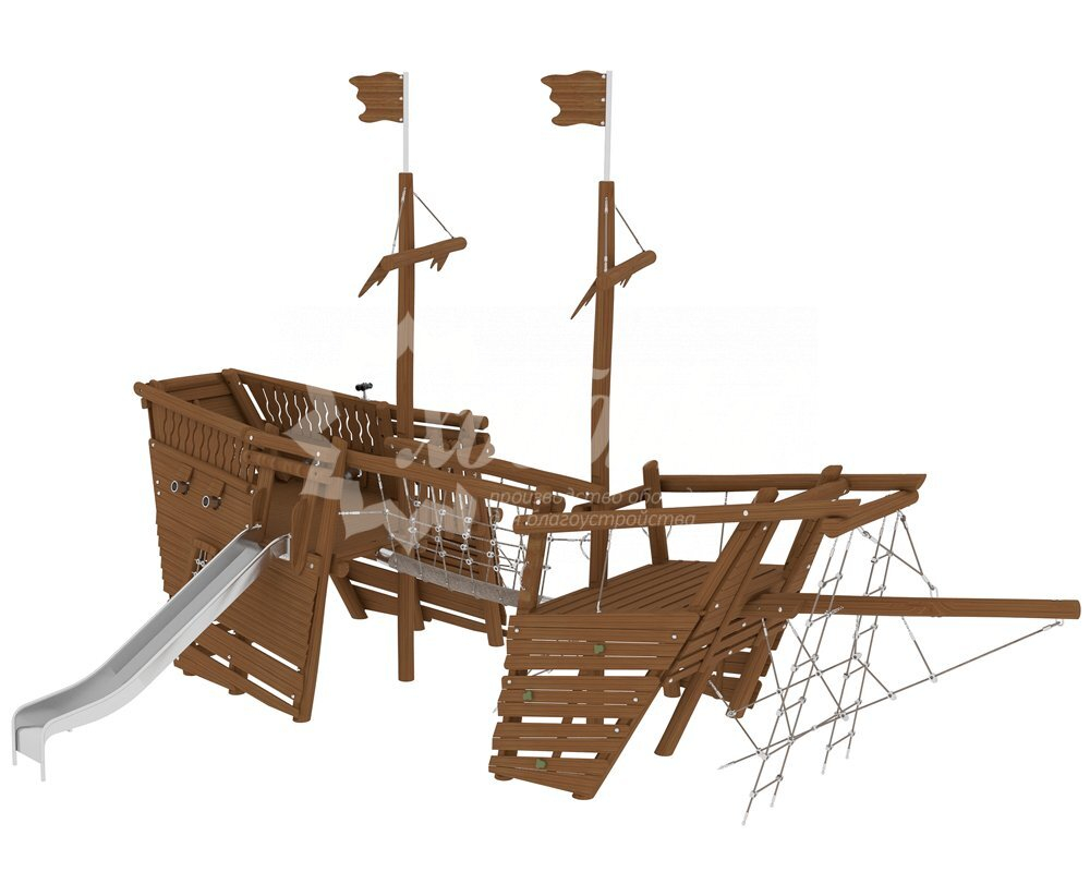Игровой комплекс ARTWOOD «Корабль Венеция» с горкой и мачтами
