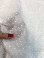 Ткань(Италия) Батист (100% хлопок в вышитую точку) ш-150см отрез 1,45 м