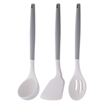 Набор ножей и кухонных принадлежностей 9 предметов, вращающаяся подставка, цвет серый, 671-211