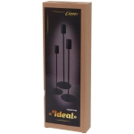 Подсвечники «IDEAL» 22 /27/32 см (набор 3 шт), Черный