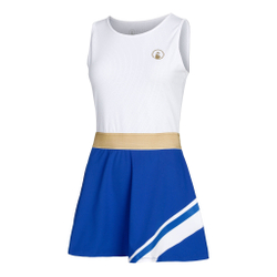 Женская теннисное платье Quiet Please Retro Stripe Champions Dress Women - White, Blue