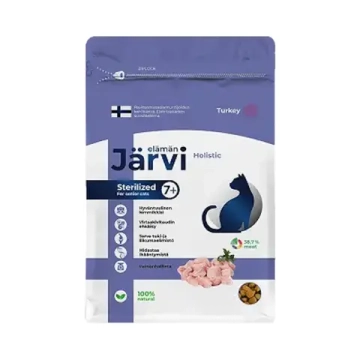 Сухой корм Jarvi для стерилизованных кошек и кастрированных котов старше 7 лет, индейка