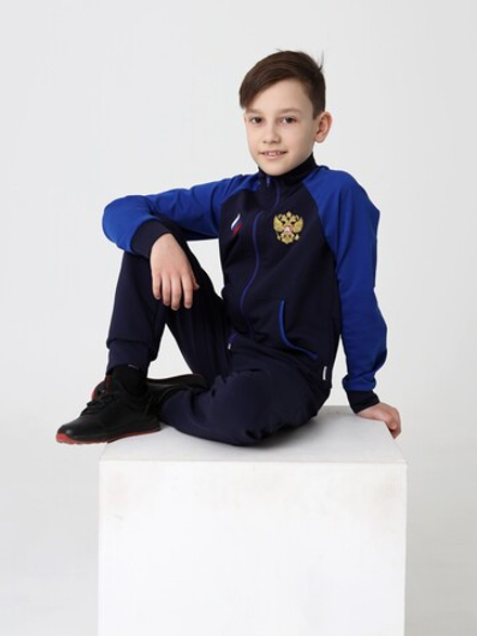 Спортивный костюм Классика для мальчика (ярко-синий рукав)