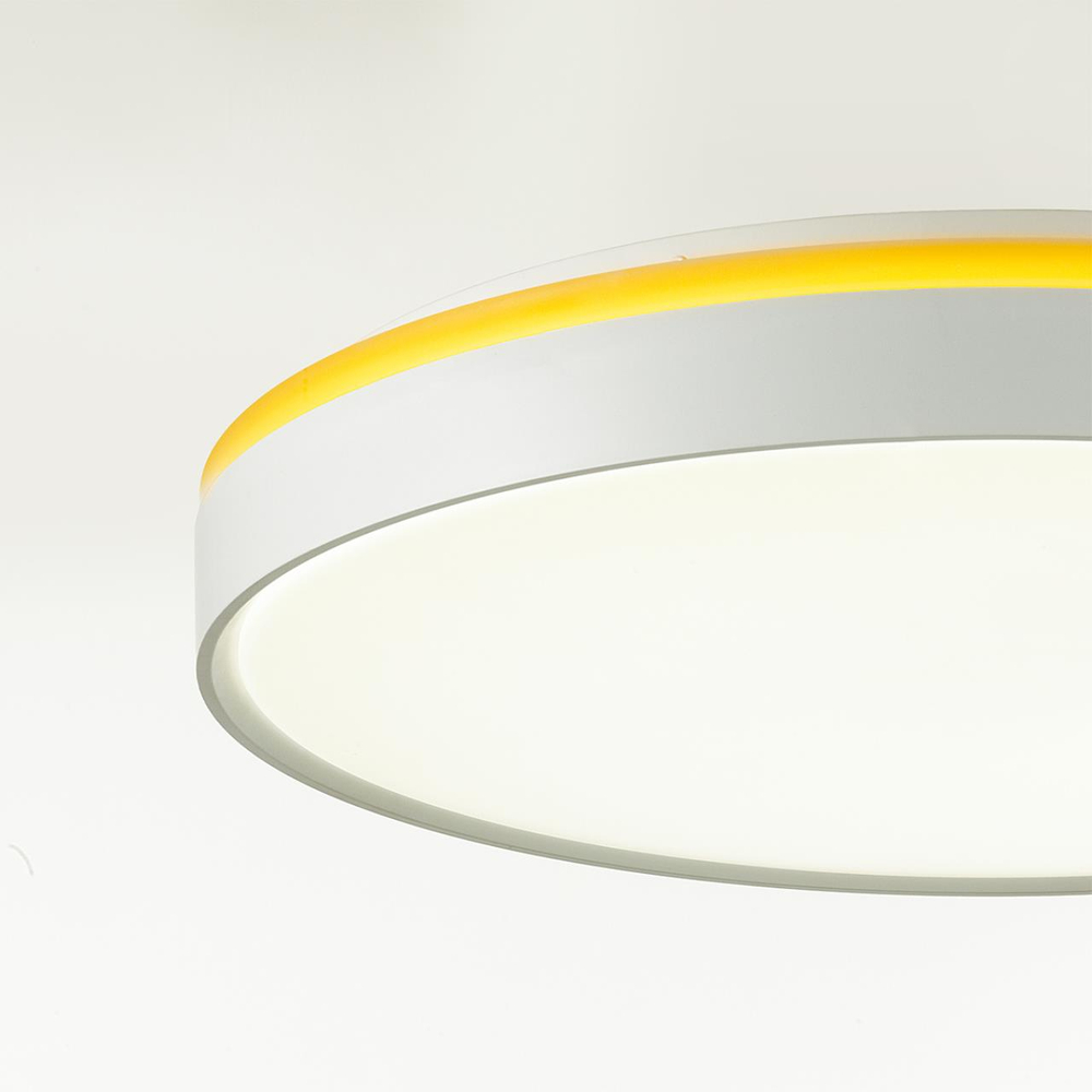 7709/EL COLOR SN 154 Светильник пластик/желтый LED 70Вт 3000-6000К D500 IP43 пульт ДУ KEZO YELLOW