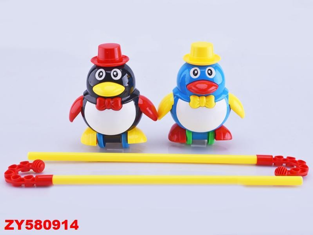 Каталка на палке Пингвин, пакет 0339