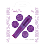 Фиолетовая виброракета с 4 насадками MULTI STIMULATOR CANDY PIE PURPLE PULSY (Цвет: фиолетовый)