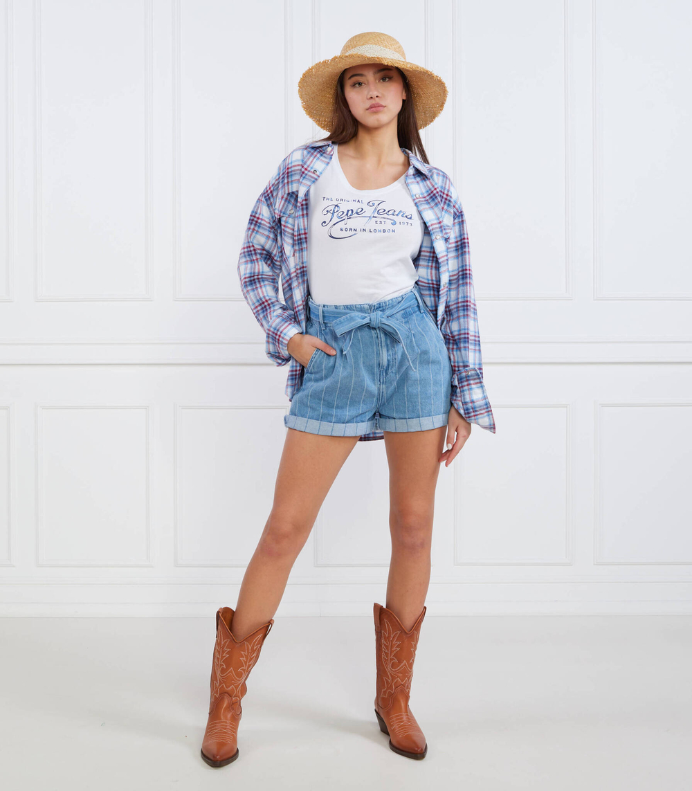 Шорты KAYLEE STRIPE Pepe Jeans London - голубой(PL801036)