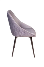 Стул Neo ромб, поворотный на 90 градусов, функция возврата, антишум, бархат светло-серый 26/опора конус