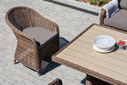 "Равенна" плетеное кресло из искусственного ротанга, цвет коричневый