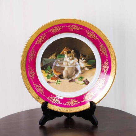 Декоративная тарелка «Любопытные котята»